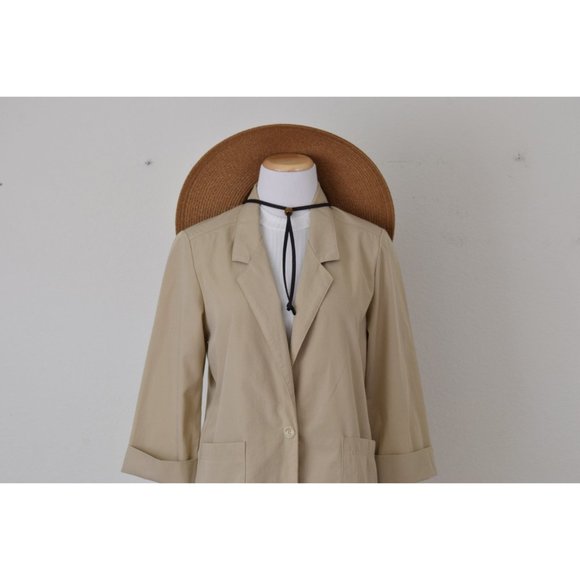 Vintage 90s‎ Khaki Light Blazer by Alfred Dunner | size 10 - Picture 7 of 10